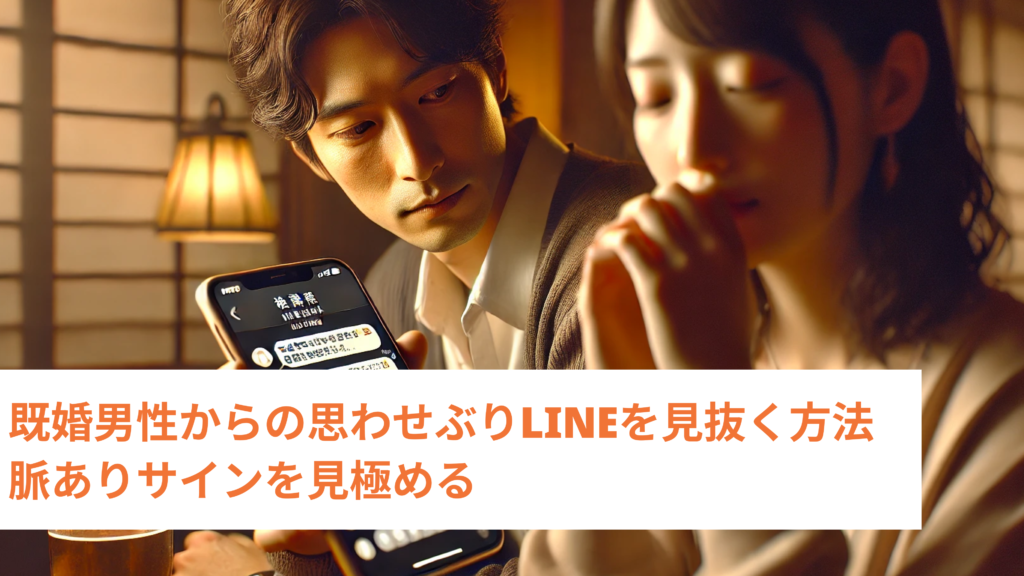 既婚男性からの思わせぶりLINEを見抜く方法：脈ありサインを見極める