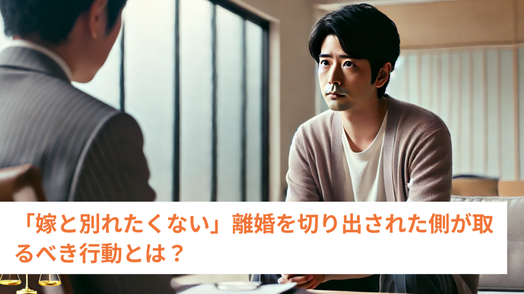 「嫁と別れたくない」離婚を切り出された側が取るべき行動とは？