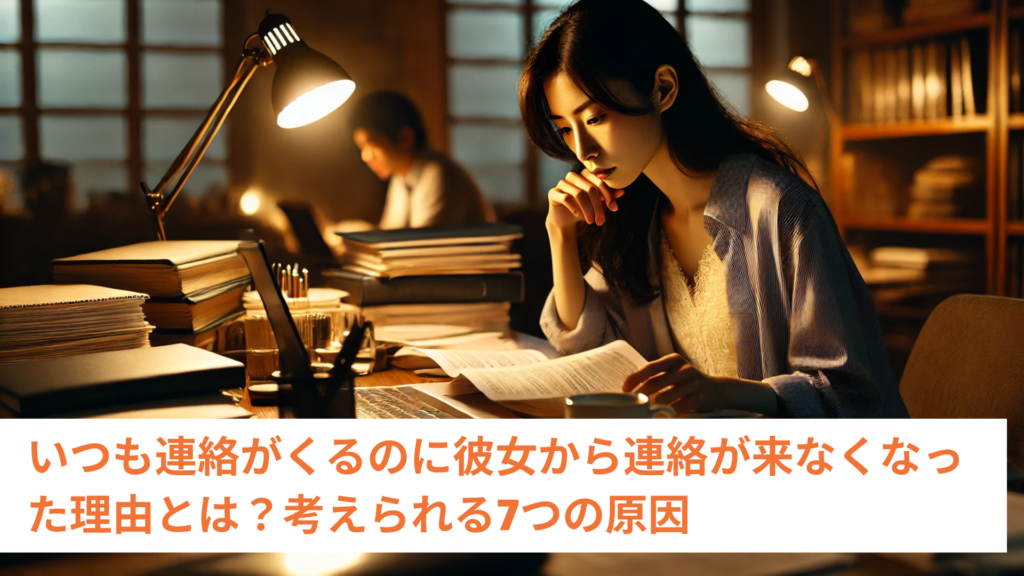 いつも連絡がくるのに彼女から連絡が来なくなった理由とは？考えられる7つの原因