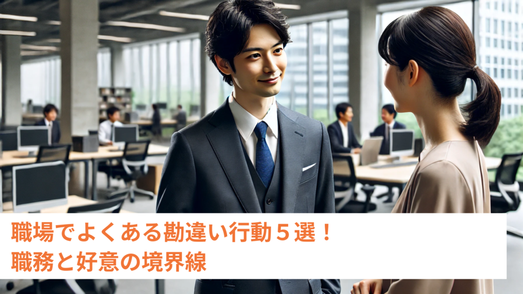 職場でよくある勘違い行動５選！職務と好意の境界線