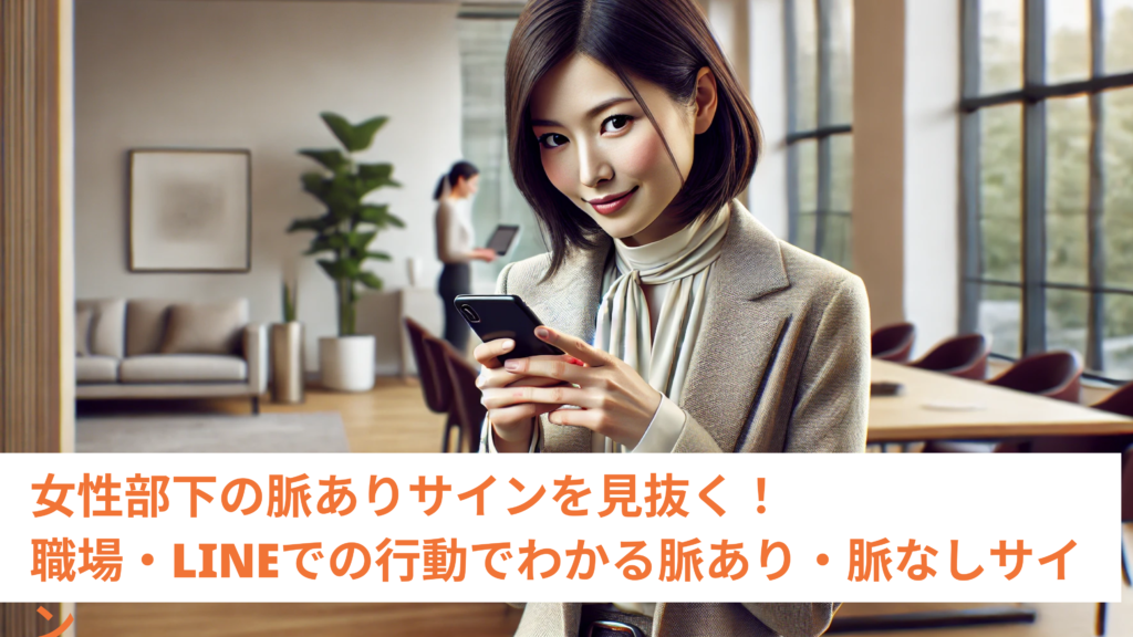 女性部下の脈ありサインを見抜く！職場・LINEでの行動でわかる脈あり・脈なしサイン