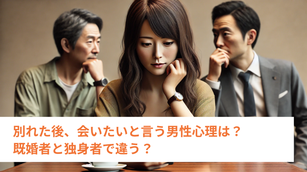 別れた後、会いたいと言う男性心理は？既婚者と独身者で違う？