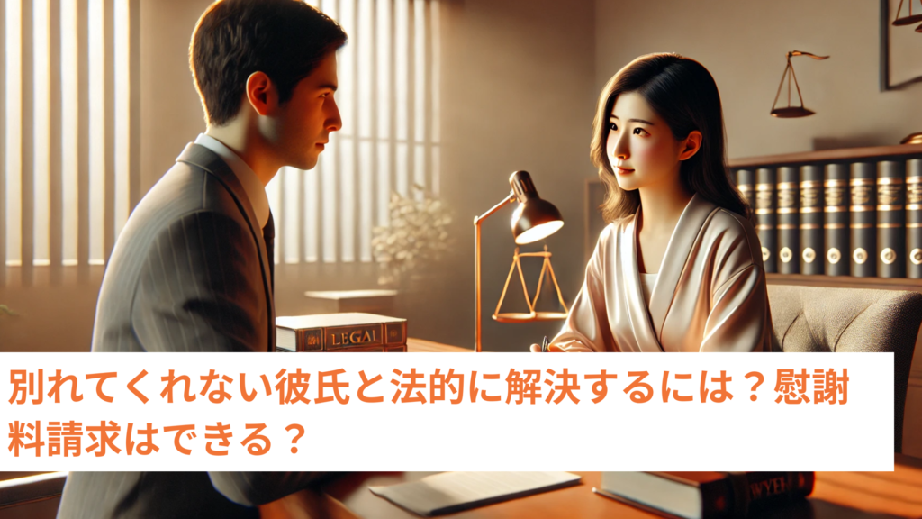 別れてくれない彼氏と法的に解決するには？慰謝料請求はできる？