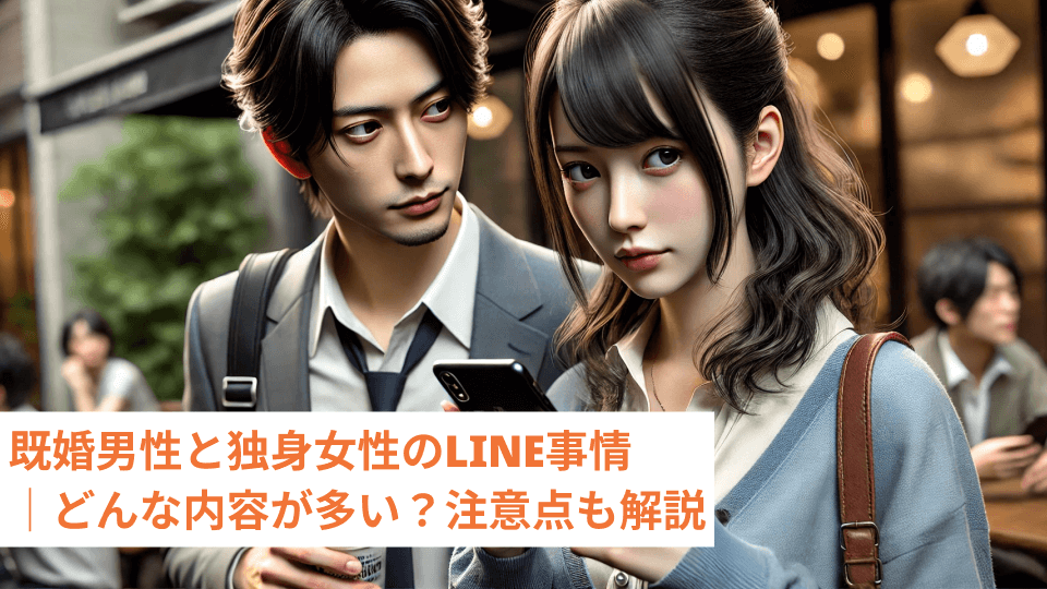 既婚男性と独身女性のLINE事情｜どんな内容が多い？注意点も解説