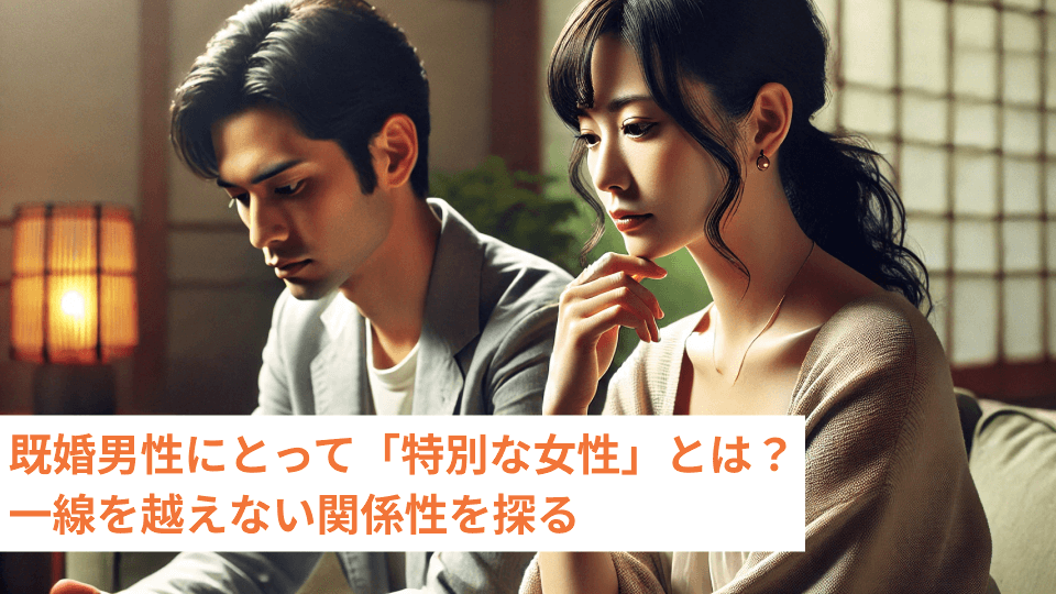 既婚男性にとって「特別な女性」とは？一線を越えない関係性を探る