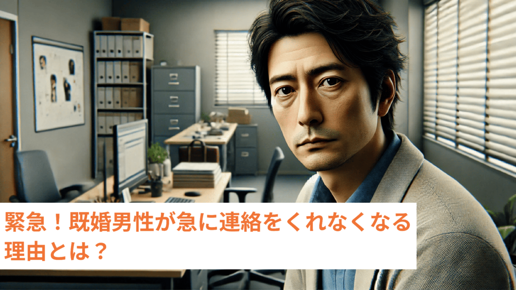 緊急！既婚男性が急に連絡をくれなくなる理由とは？