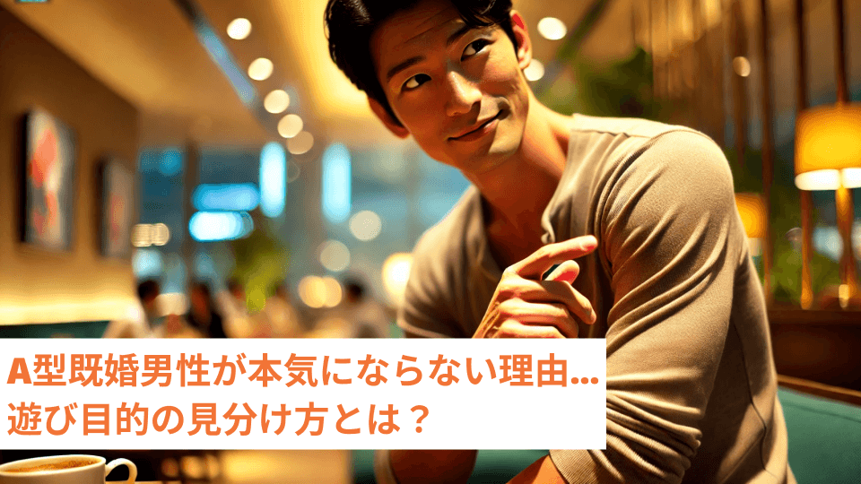 A型既婚男性が本気にならない理由...遊び目的の見分け方とは？