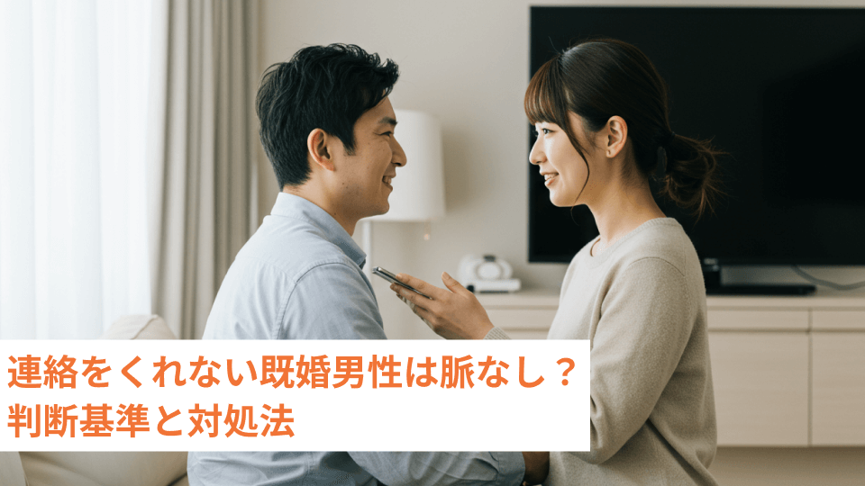 連絡をくれない既婚男性は脈なし？判断基準と対処法