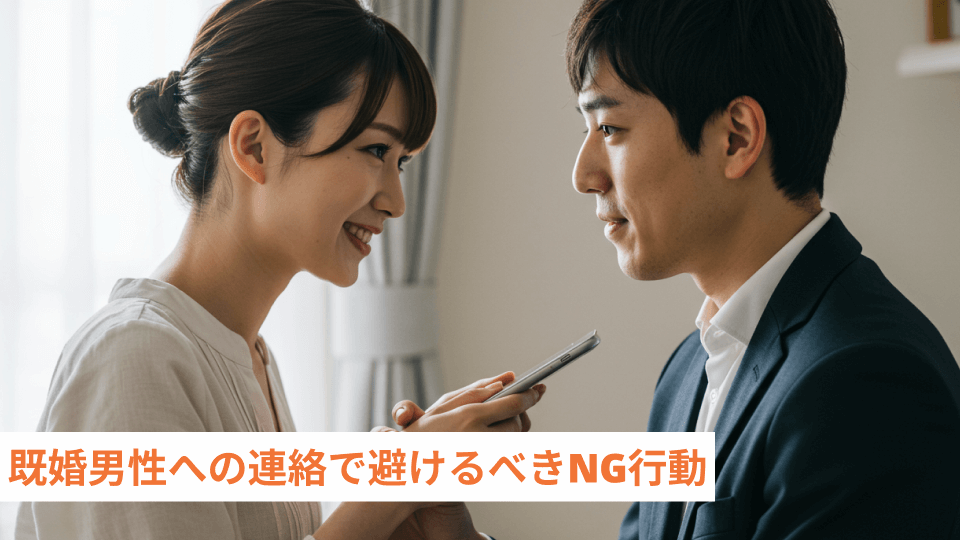 既婚男性への連絡で避けるべきNG行動