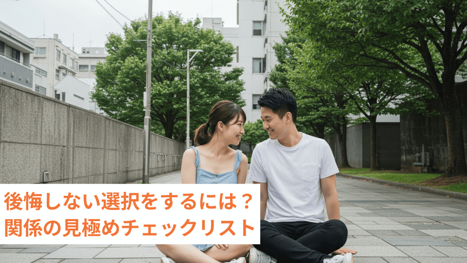 後悔しない選択をするには？関係の見極めチェックリスト