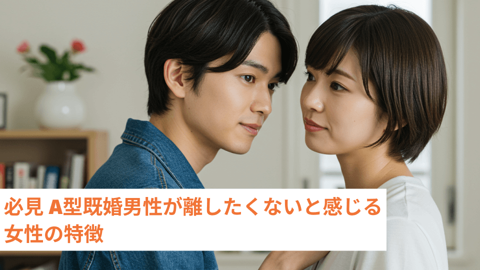 必見 A型既婚男性が離したくないと感じる女性の特徴