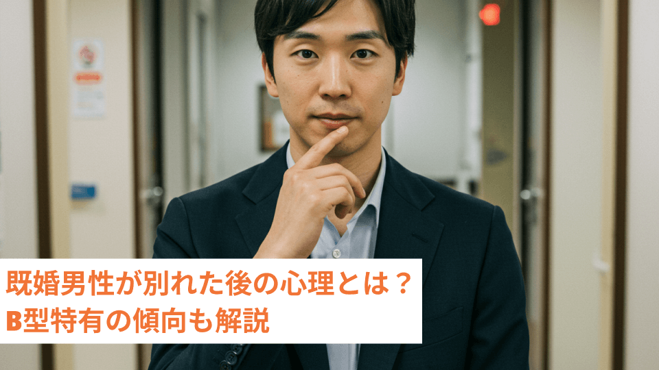 既婚男性が別れた後の心理とは？B型特有の傾向も解説