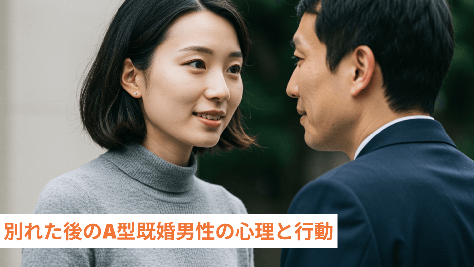 別れた後のA型既婚男性の心理と行動