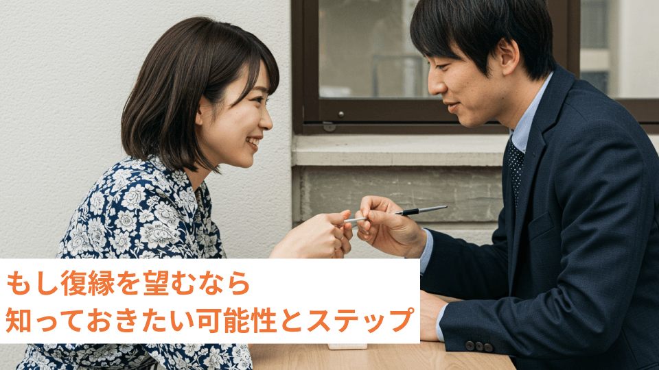 もし復縁を望むなら知っておきたい可能性とステップ