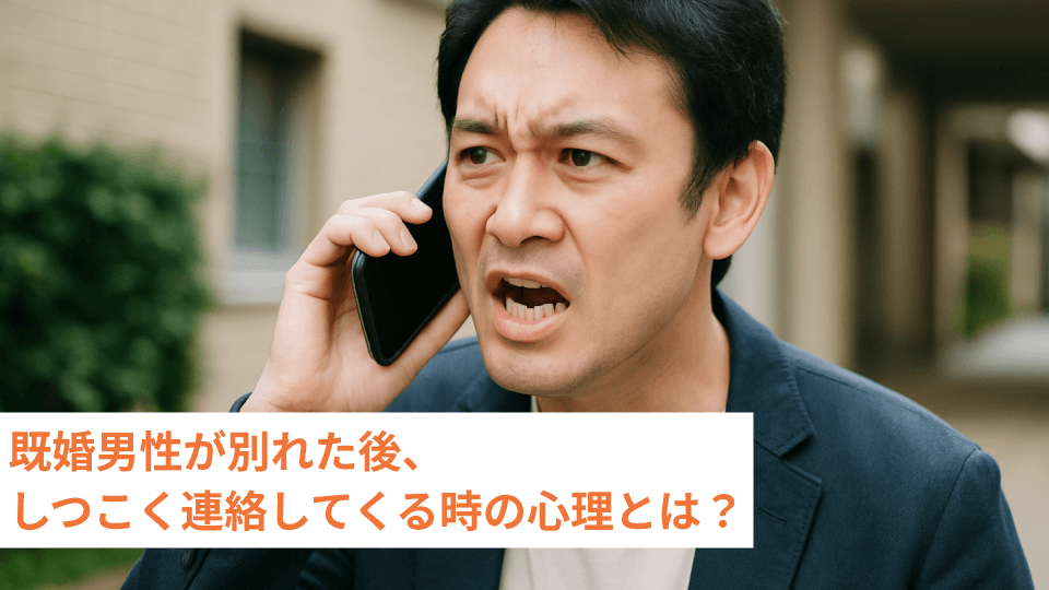 既婚男性が別れた後、しつこく連絡してくる時の心理とは？