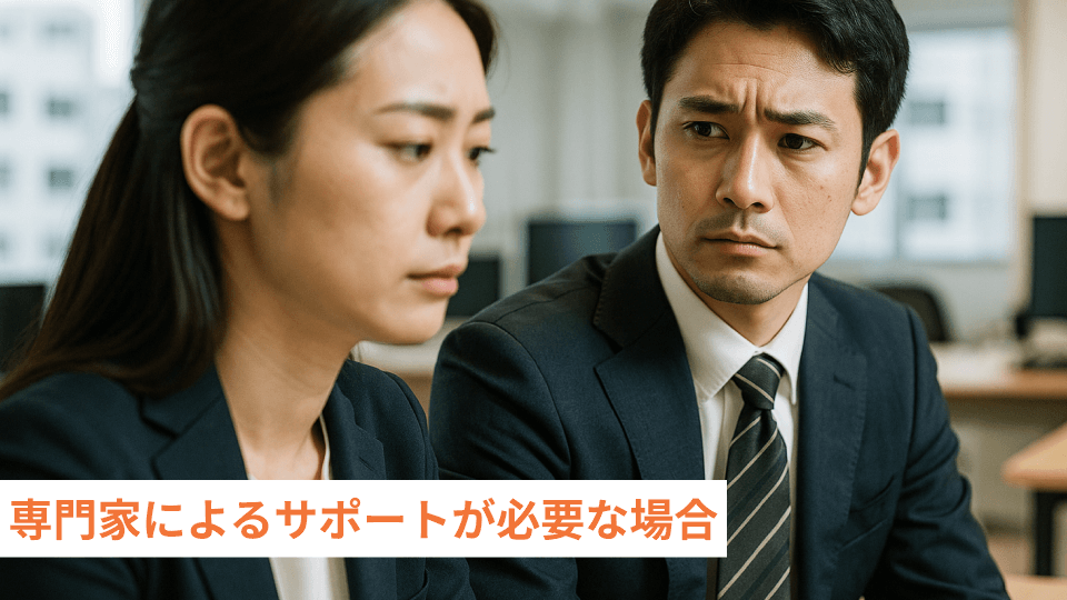 専門家によるサポートが必要な場合
