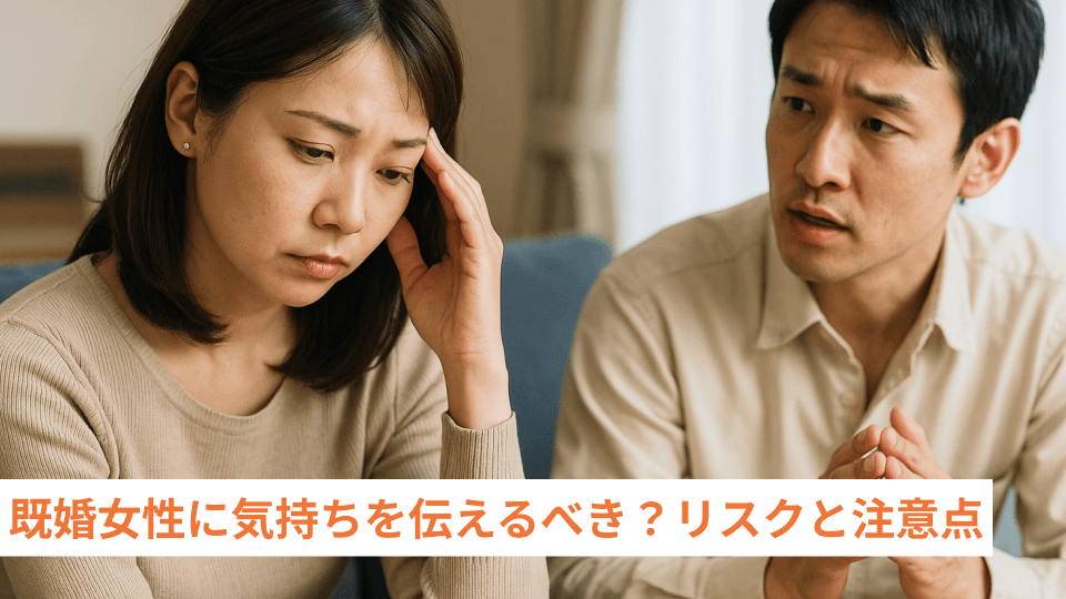既婚女性に気持ちを伝えるべき？リスクと注意点