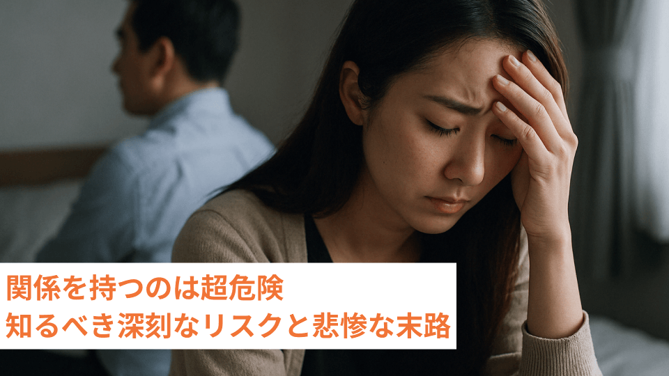 関係を持つのは超危険 知るべき深刻なリスクと悲惨な末路