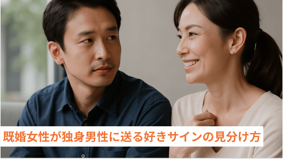 既婚女性が独身男性に送る好きサインの見分け方