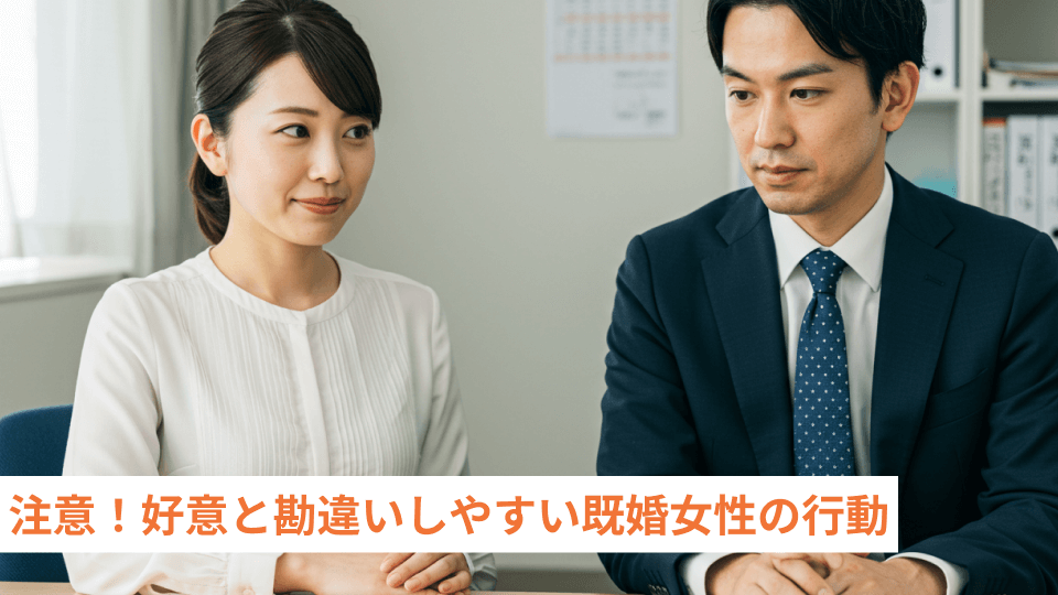 注意！好意と勘違いしやすい既婚女性の行動