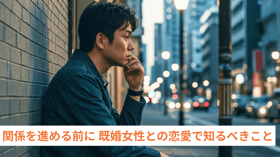 関係を進める前に 既婚女性との恋愛で知るべきこと
