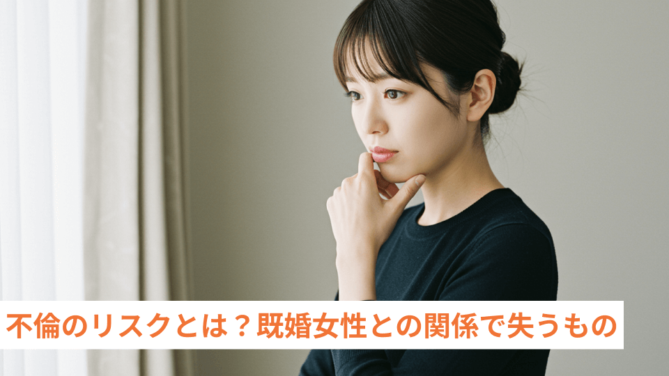 不倫のリスクとは？既婚女性との関係で失うもの