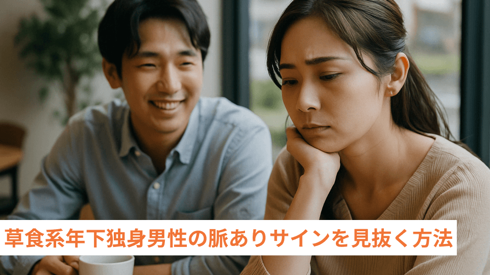 草食系年下独身男性の脈ありサインを見抜く方法