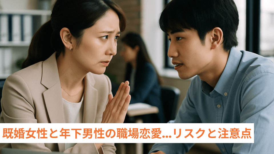 既婚女性と年下男性の職場恋愛…リスクと注意点
