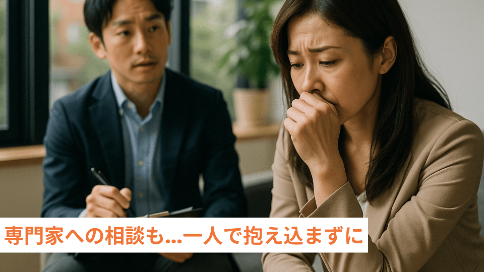 専門家への相談も…一人で抱え込まずに