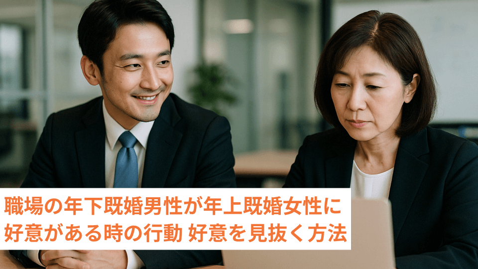 職場の年下既婚男性が年上既婚女性に好意がある時の行動 好意を見抜く方法