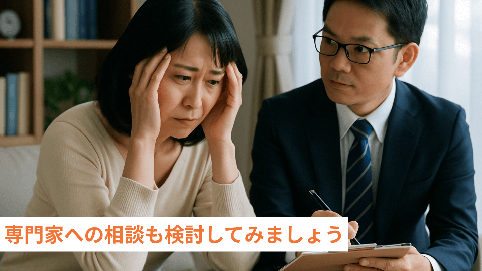 専門家への相談も検討してみましょう