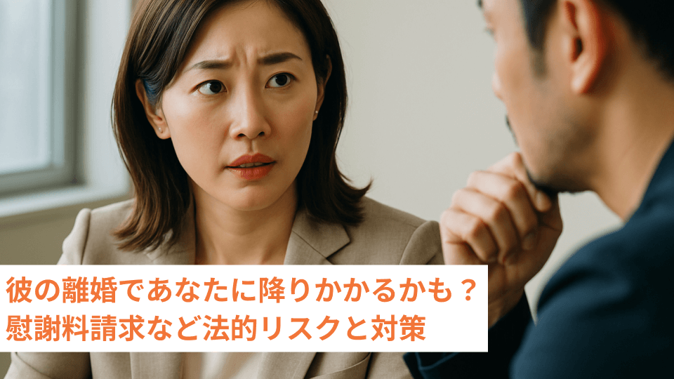彼の離婚であなたに降りかかるかも？慰謝料請求など法的リスクと対策