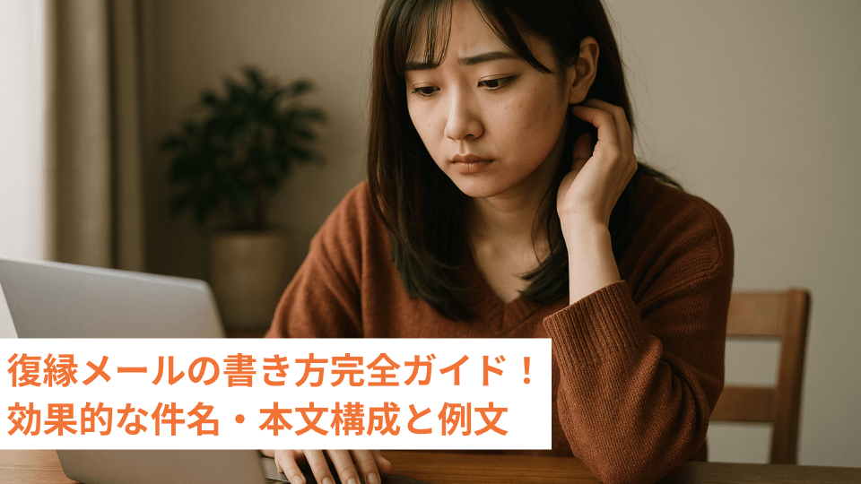 復縁メールの書き方完全ガイド！効果的な件名・本文構成と例文