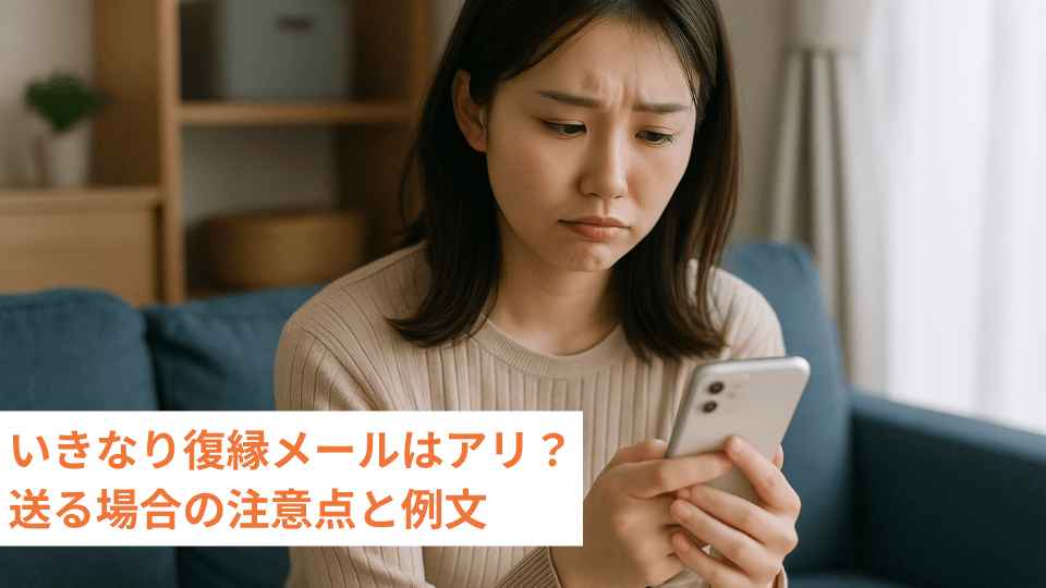 いきなり復縁メールはアリ？送る場合の注意点と例文