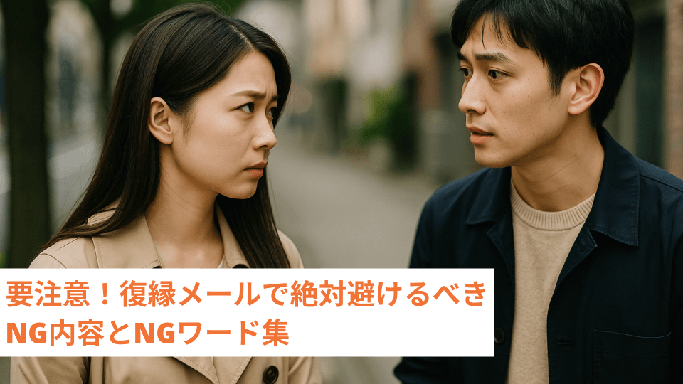 要注意！復縁メールで絶対避けるべきNG内容とNGワード集