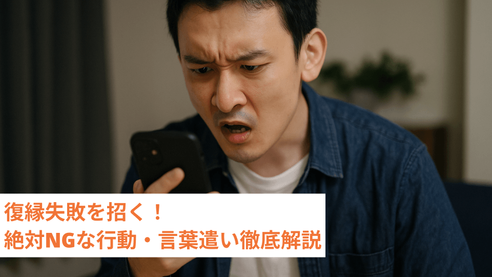 復縁失敗を招く！絶対NGな行動・言葉遣い徹底解説