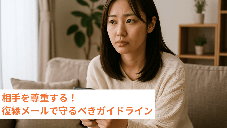 相手を尊重する！復縁メールで守るべきガイドライン