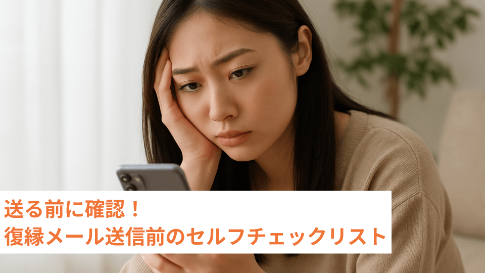 送る前に確認！復縁メール送信前のセルフチェックリスト