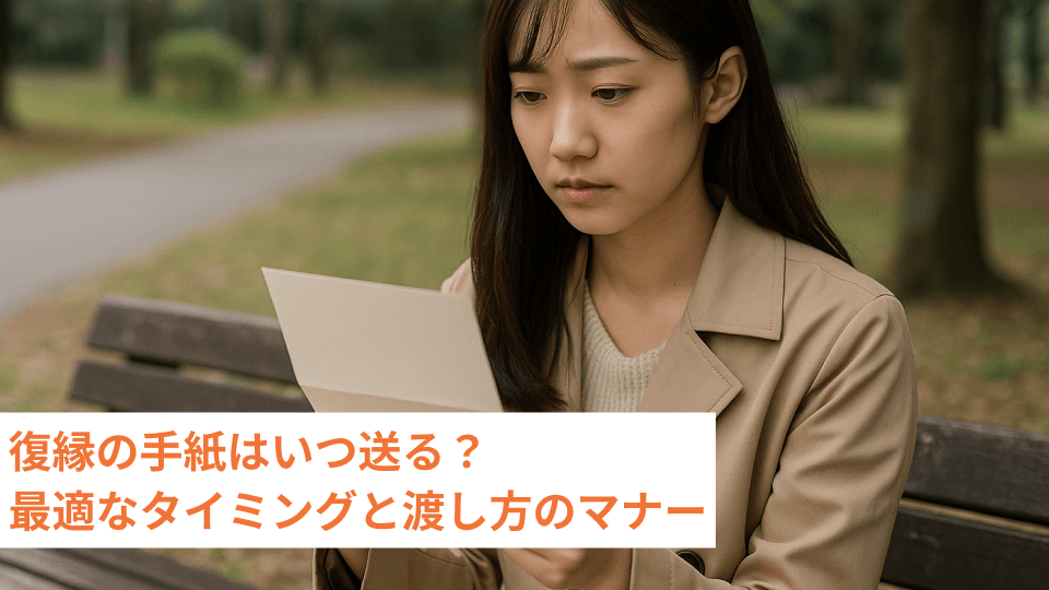 復縁の手紙はいつ送る？最適なタイミングと渡し方のマナー