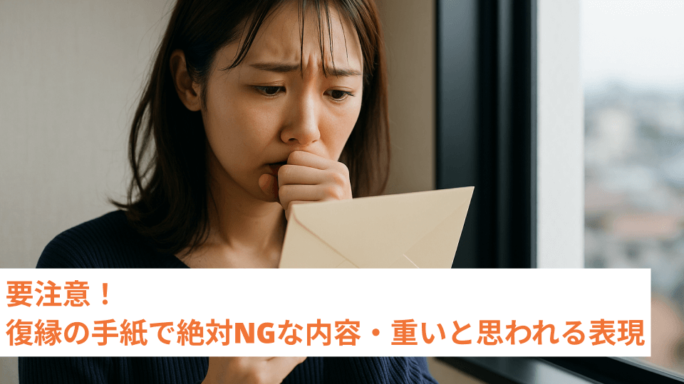 要注意！復縁の手紙で絶対NGな内容・重いと思われる表現