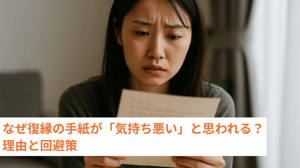 なぜ復縁の手紙が「気持ち悪い」と思われる？理由と回避策