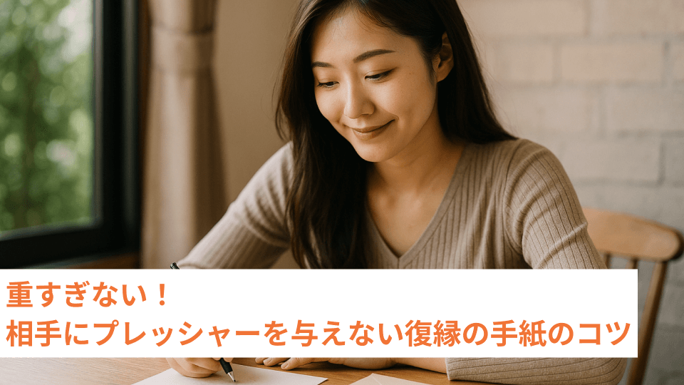 重すぎない！相手にプレッシャーを与えない復縁の手紙のコツ