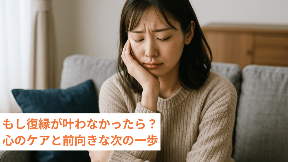 もし復縁が叶わなかったら？心のケアと前向きな次の一歩