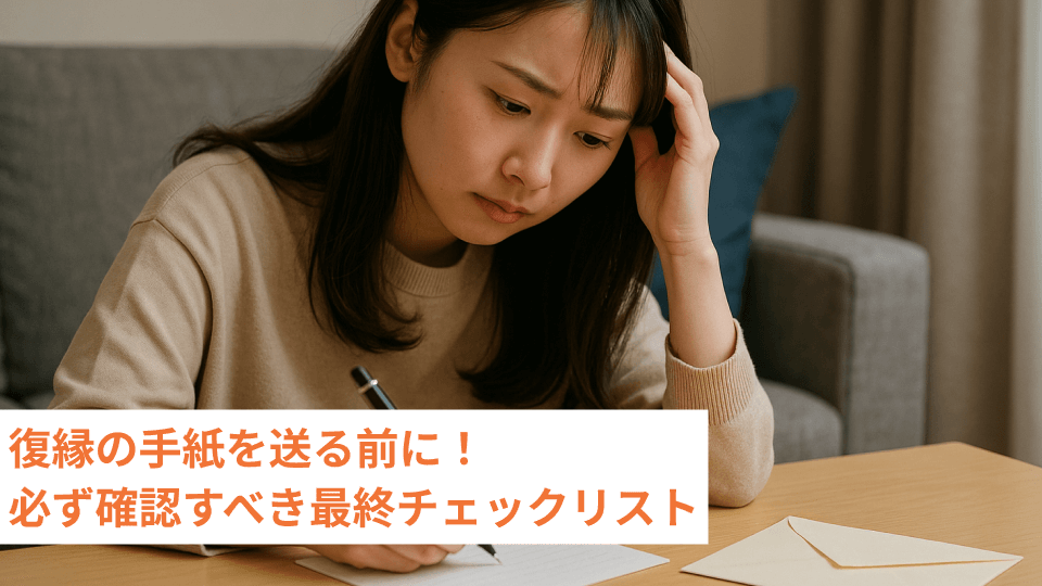 復縁の手紙を送る前に！必ず確認すべき最終チェックリスト