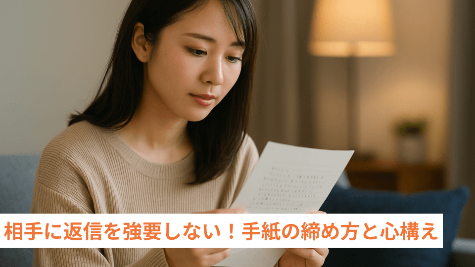 相手に返信を強要しない！手紙の締め方と心構え
