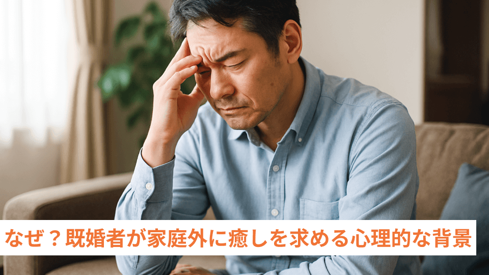 なぜ？既婚者が家庭外に癒しを求める心理的な背景
