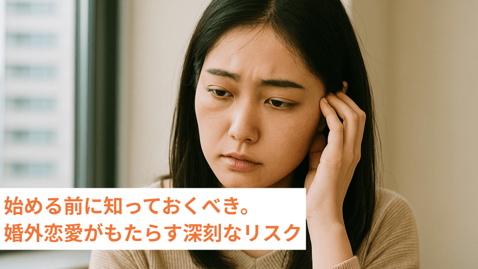 始める前に知っておくべき。婚外恋愛がもたらす深刻なリスク