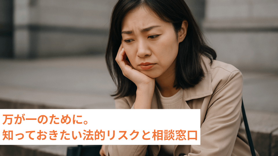 万が一のために。知っておきたい法的リスクと相談窓口