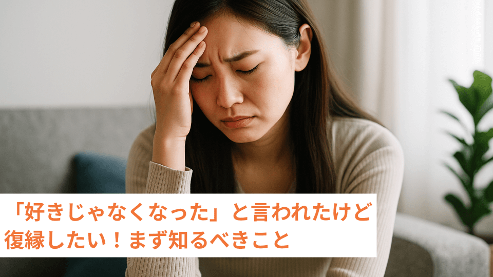 「好きじゃなくなった」と言われたけど復縁したい！まず知るべきこと