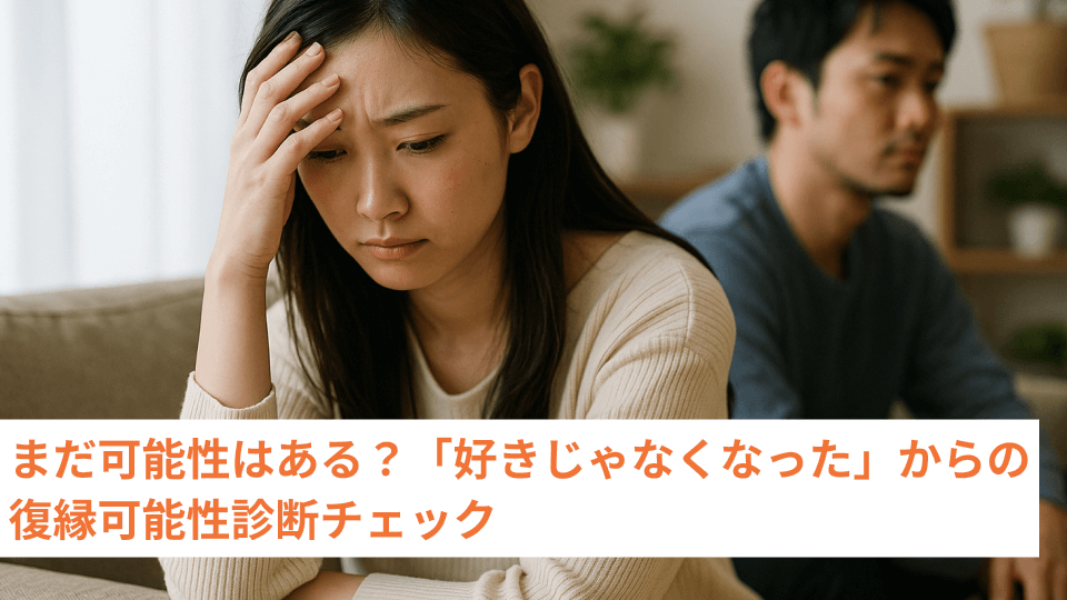 まだ可能性はある？「好きじゃなくなった」からの復縁可能性診断チェック